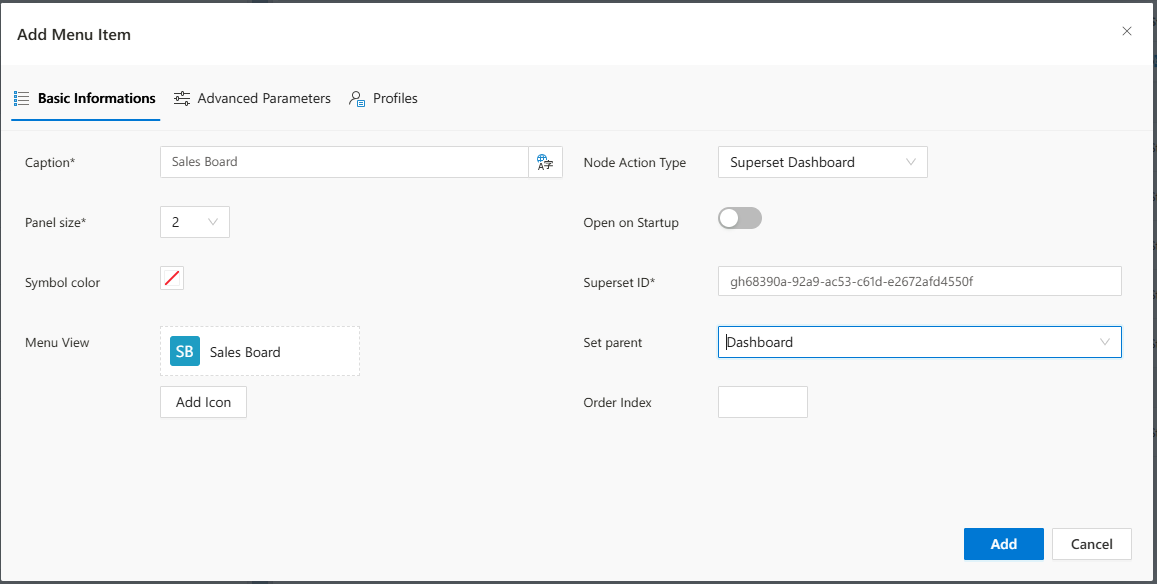 Apache Superset - Menu Configuration