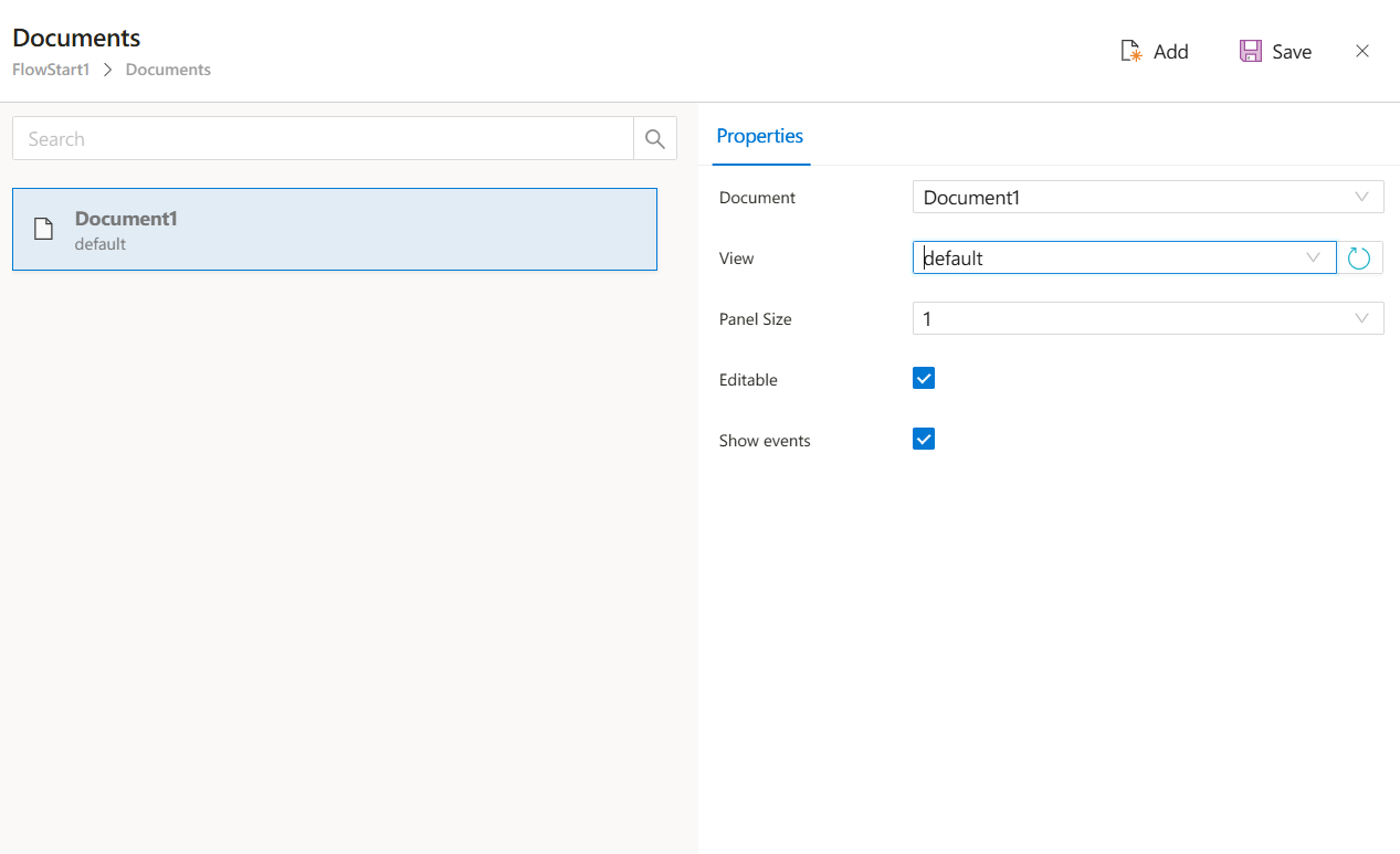 FlowStart Document Configuration