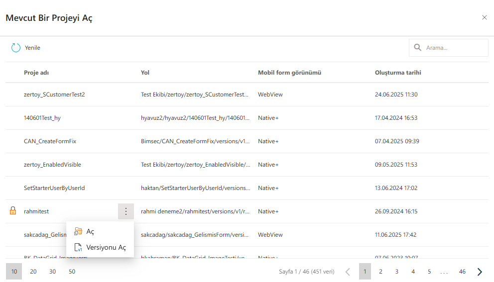 OpenExistingProject