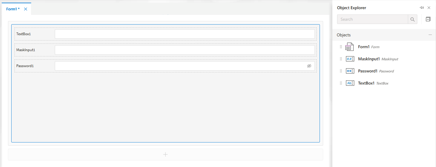 Object Explorer - Form View