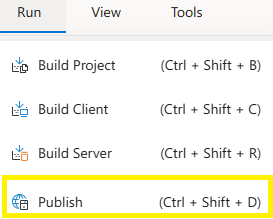 Publish Option
