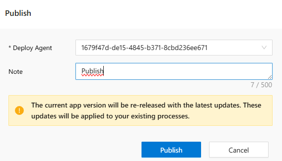 Publish Modal 