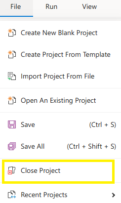 Close Project