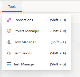 Tools Menu