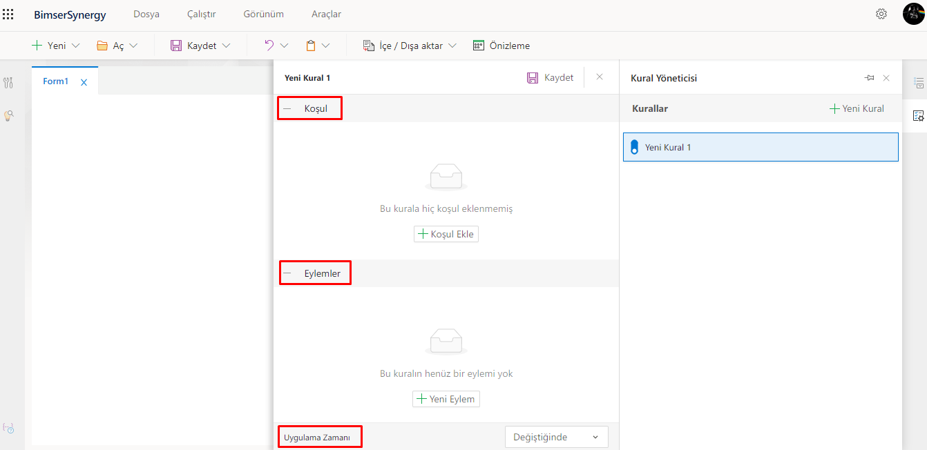 Rules Manager Panel